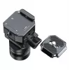 Ulanzi F38 Fluid Video Head 360° Panoramic Oil Damping Tripod Head with Arca-Swiss Quick Release, 3kg Load Capacity, Aluminum Alloy, Black