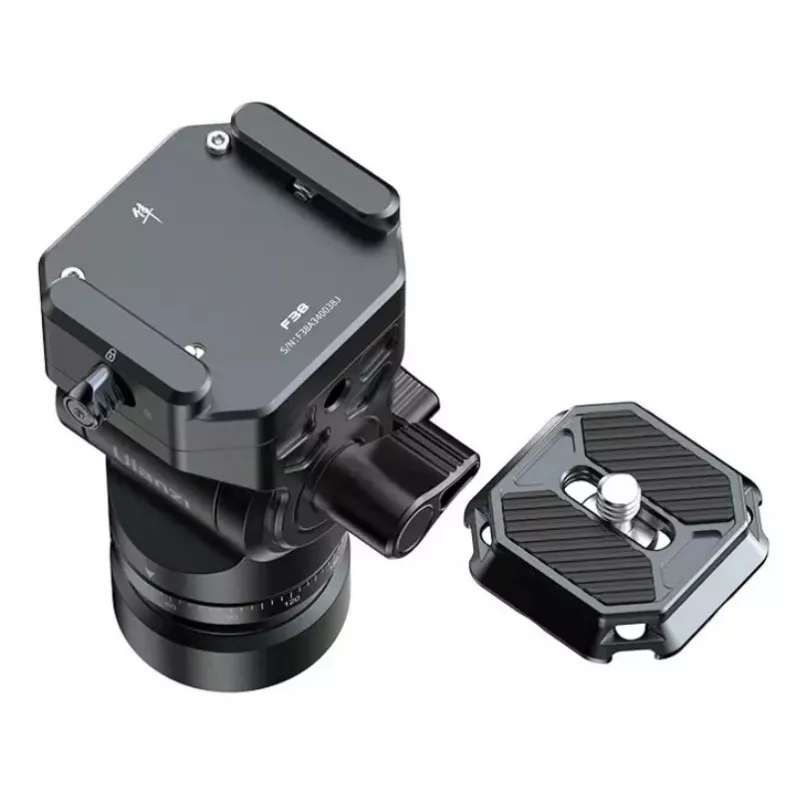 Ulanzi F38 Fluid Video Head 360° Panoramic Oil Damping Tripod Head with Arca-Swiss Quick Release, 3kg Load Capacity, Aluminum Alloy, Black
