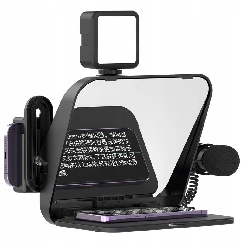 Ulanzi RT02 nešiojamas teleprompteris išmaniesiems telefonams, planšetėms ir kameroms