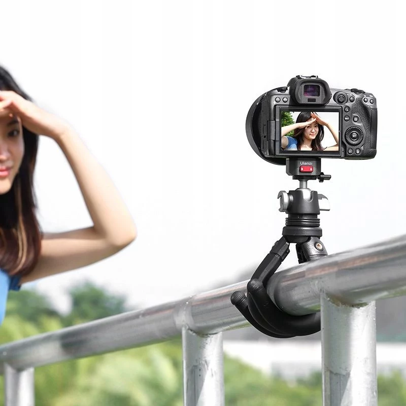 Ulanzi Claw Flexible Tripod Pro su Cold Shoe ir 3x 1/4 inch sraigtais kamerai, išmaniajam telefonui, veiksmo kamerai