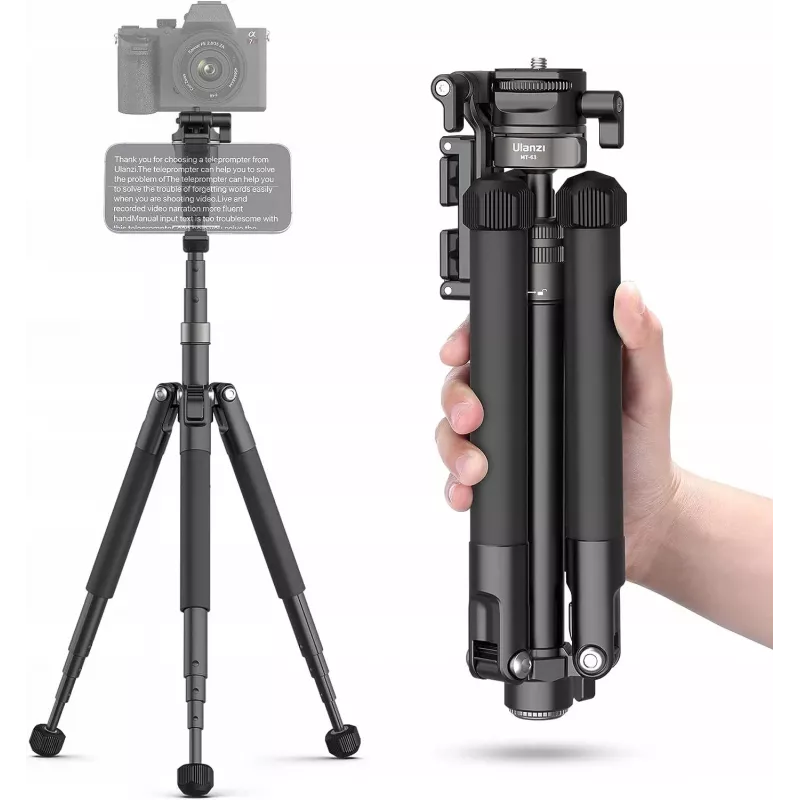 Ulanzi MT-63 Professional Tripod + Monopod 145cm Vlog su Telefono Laikikliu ir Prompteriu
