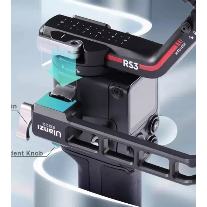 ULANZI NATO Rail Clamp Mount for DJI Ronin RS 2/RS 3/RS 3 Pro/RS 3 Mini - Black