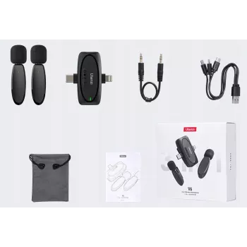 Ulanzi V6 belaidis garso perdavimo rinkinys – USB-C + Lightning