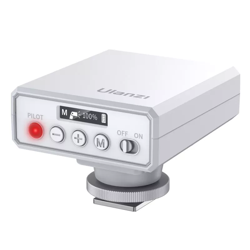 Ulanzi F12 GN12 RGB LED Video Light su Cold Shoe adapteriu, 2500K-9000K, 6W, 2000mAh, White
