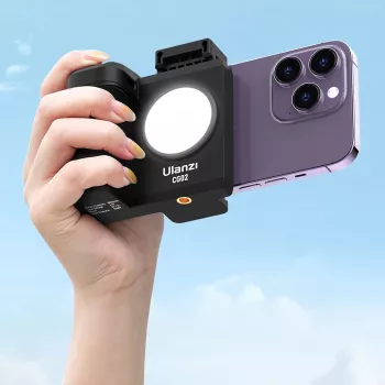 ULANZI CG02 Smartfono Laikiklis su Bluetooth Nuotolinio Valdymo Pulteliu ir LED Šviesa