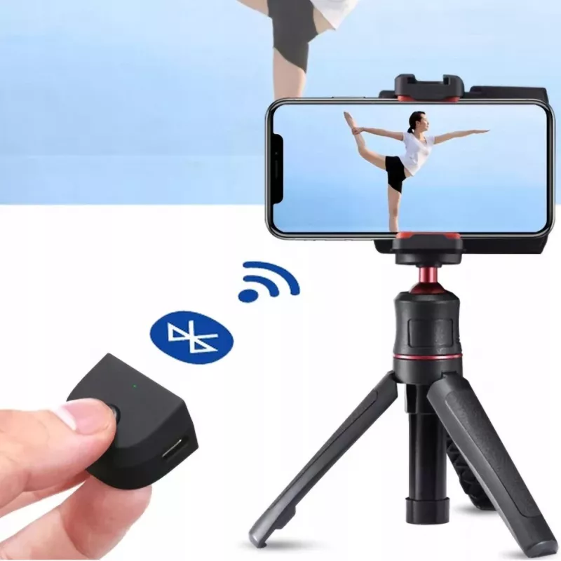 ULANZI CG02 Smartfono Laikiklis su Bluetooth Nuotolinio Valdymo Pulteliu ir LED Šviesa