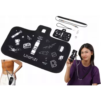 ULANZI CO71 Kieto korpuso laikymo krepšys, skirtas DJI Osmo Pocket 3, su kaklo dirželiu