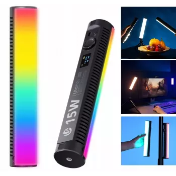 Ulanzi B15RGB 15W LED vamzdelinis šviestuvas su RGB ir CCT režimais