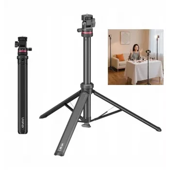Ulanzi MT-80 Mini Tripod su rutuline galvute, 1/4 colio sraigtas, 24,7 cm maksimalus aukštis, 2 kg apkrova, juoda