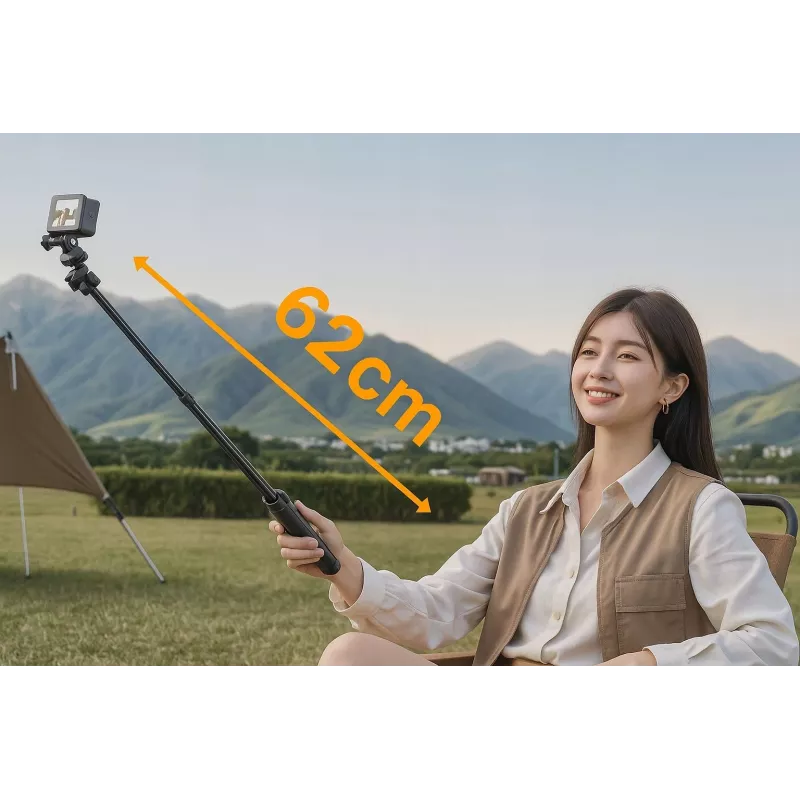 ULANZI MT90 2-in-1 Tripod Selfie Stick with Quick Release for Smartphone and Camera, Black