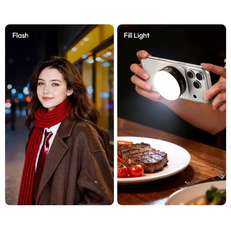 Ulanzi MFL01 Magnetinis LED Blykstės Šviestuvas Išmaniajam Telefonui 10W Bluetooth Magsafe