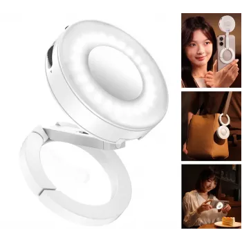 Ulanzi ML05 LED užpildymo šviesa su veidrodžiu, MagSafe, 2500K-9000K, balta