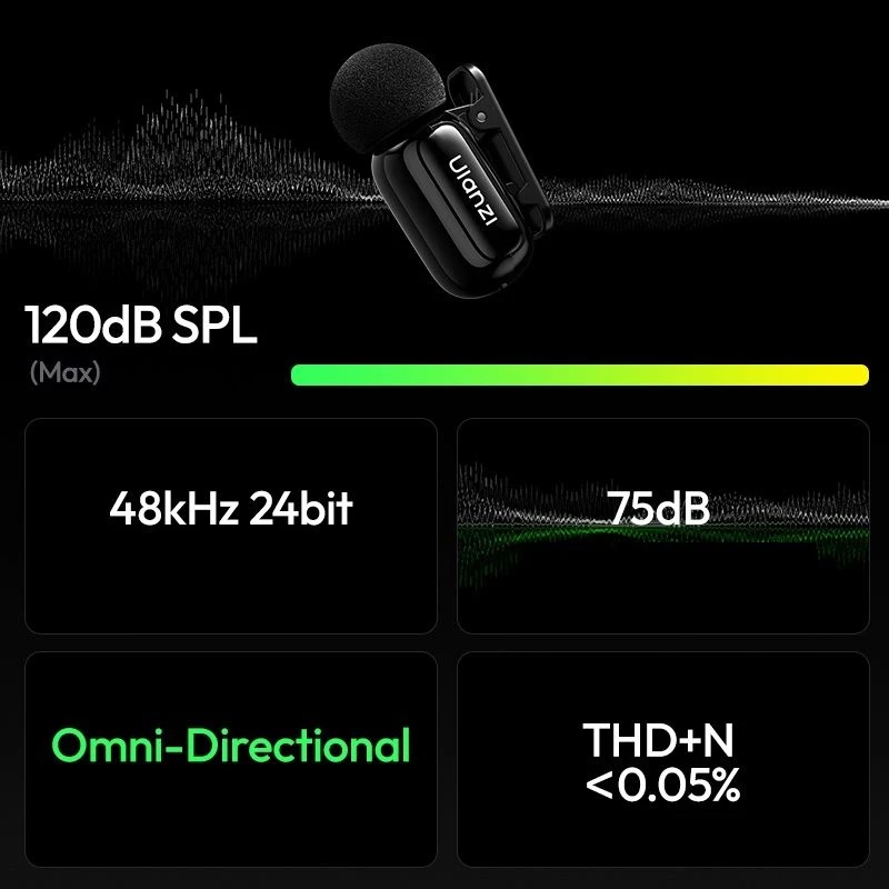 Ulanzi A200 2x belaidis mikrofonas 100m telefonui USB-C