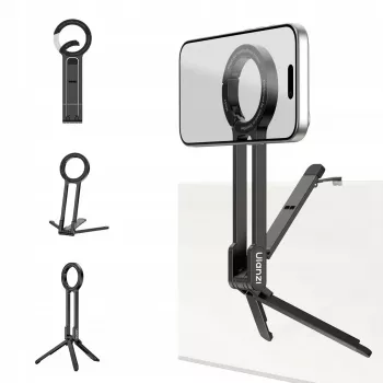 ULANZI MA57 Magnetinis telefono laikiklis su trikočio rankena ir šaltojo bato jungtimi, skirtas iPhone MagSafe