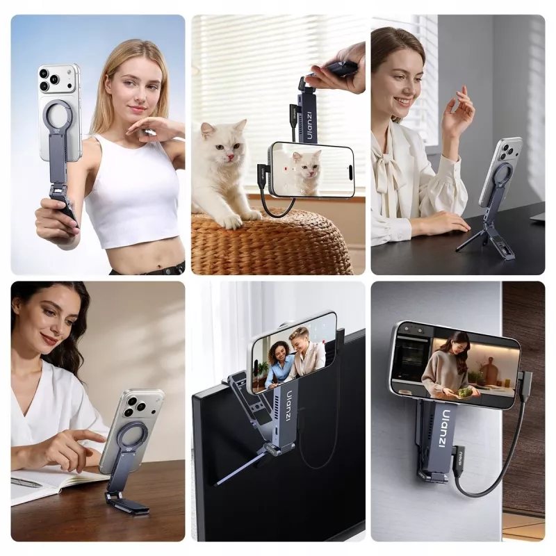 ULANZI MA58 Magsafe Phone Stand, SSD Enclosure, PD 100W Charging Hub