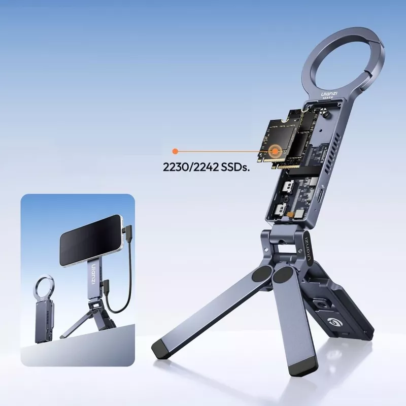 ULANZI MA58 Magsafe Phone Stand, SSD Enclosure, PD 100W Charging Hub
