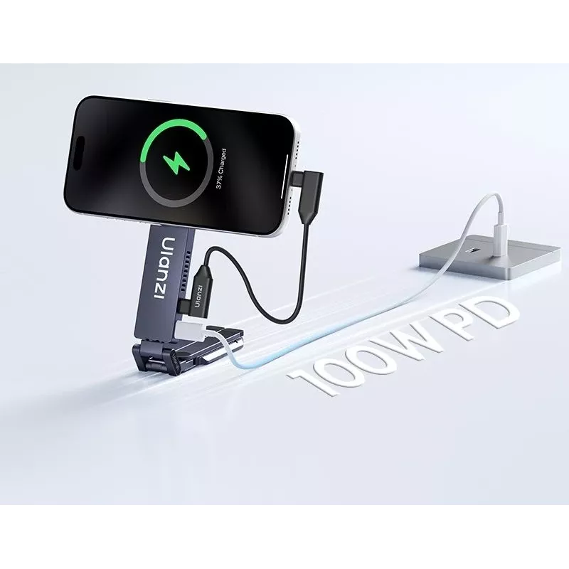ULANZI MA58 Magsafe Phone Stand, SSD Enclosure, PD 100W Charging Hub