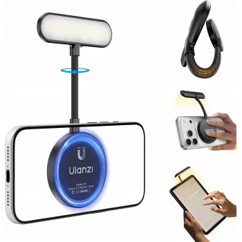 Ulanzi M10 L289 Magnetinis LED Šviestuvas su Lanksčiu Kaklu, MagSafe Suderinamas, 2700K-6500K, Tolygus Reguliavimas, 800mAh, USB-C