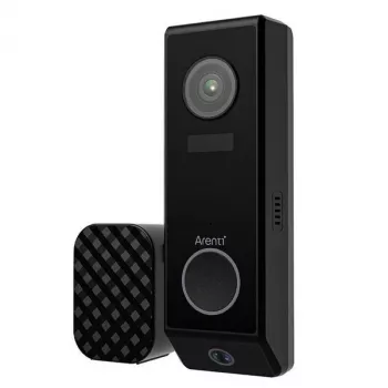 Arenti P10 Doorbell 2K vaizdo skambutis su belaidžiu skambučiu, IP65, PIR + AI aptikimas, įkraunama baterija arba laidinis, veikia su Alexa / Google Assistant