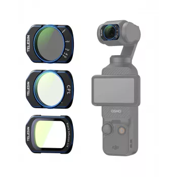 Telesin S5-FLT-44-TDJ CPL / VND / Black Mist 1/4 filtrų rinkinys, skirtas DJI Osmo Pocket 4/3