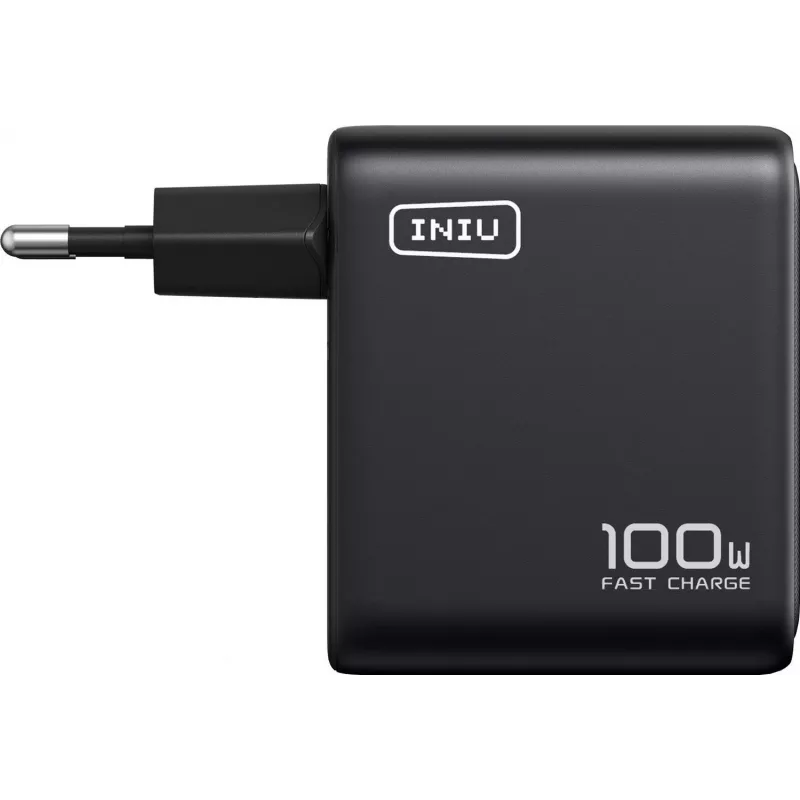 INIU Leopard Charger 100W GaN USB-C EU Plug Black