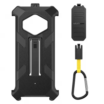 Ulefone RugKing 3 Pro tvirtas apsauginis dėklas su diržo segtuku - juodas