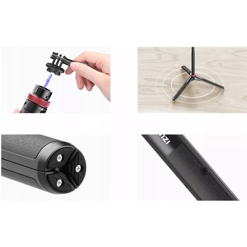 Ulanzi Go Quick II Selfie Stick su magnetiniu greitaeigiu tvirtinimu, skirtas GoPro / SJCam / Xiaomi – aukštas