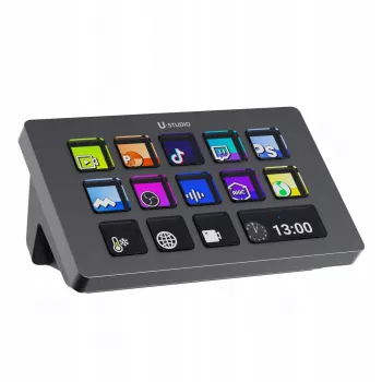 Ulanzi Stream Deck D200 Konsola - 15 Programmable Keys, 3 Rotary Encoders, RGB Backlit, USB-C, Mechanical Hot-Swappable Switches