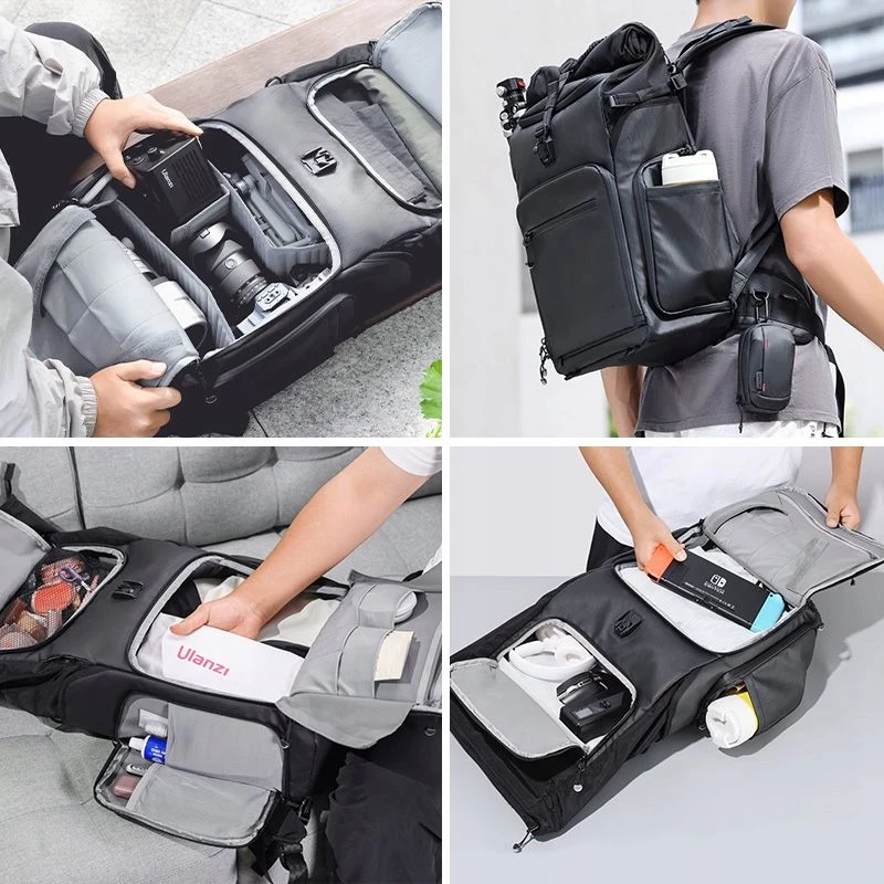 ULANZI BT01 Roll-Top Camera Backpack 32L Black