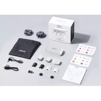 Ulanzi A30 Tiny belaidžių garsą perduodantis rinkinys – USB-C, baltas