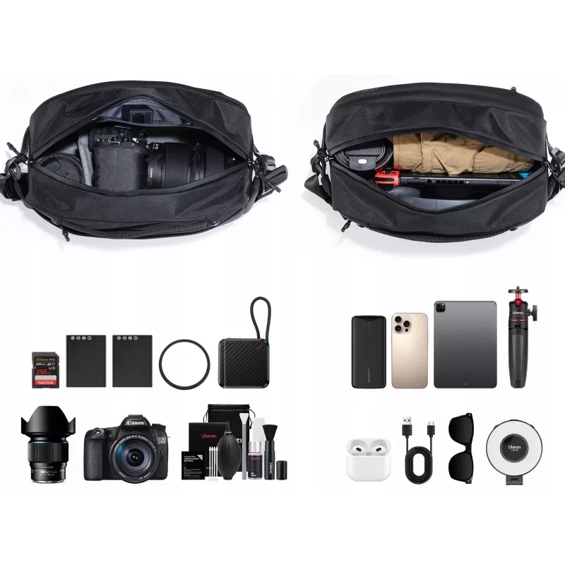 Ulanzi PB038 Travel Sling Bag V2 - Black, 7L, Water-Resistant