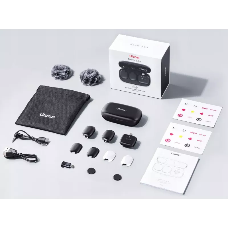 Ulanzi A30 Tiny belaidis garso perdavimo rinkinys - USB-C, juodas