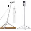 Ulanzi TT88 Selfie Stick Tripod su Bluetooth nuotolinio valdymo pulteliu ir papildomu apšvietimu, baltas