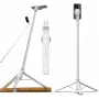 Ulanzi TT88 Selfie Stick Tripod su Bluetooth nuotolinio valdymo pulteliu ir papildomu apšvietimu, baltas