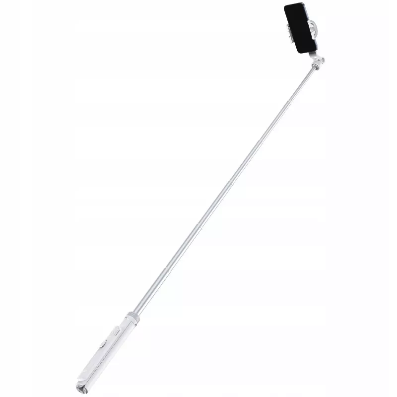 Ulanzi TT88 Selfie Stick Tripod su Bluetooth nuotolinio valdymo pulteliu ir papildomu apšvietimu, baltas