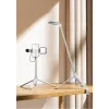 Ulanzi TT88 Selfie Stick Tripod su Bluetooth nuotolinio valdymo pulteliu ir papildomu apšvietimu, baltas