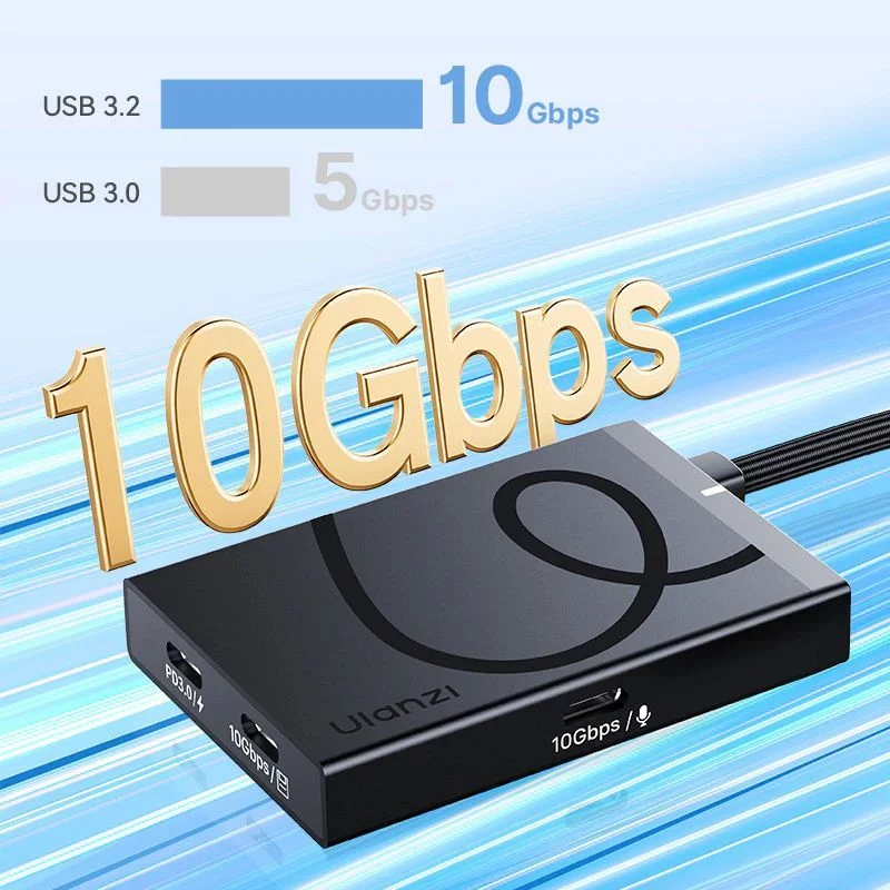 ULANZI H1 4-in-1 USB-C Hub with HDMI 4K and 3x USB-C PD 3.0 10Gbps