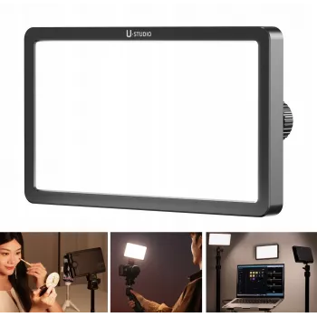 ULANZI K6500 9W RGB LED papildoma šviesa vaizdo įrašams su magnetiniu laikikliu, „Bluetooth“ programėlės valdymu, OLED ekranu