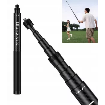 Ulanzi VL02 anglies pluošto selfie lazda / monopodo stovas 2,7 m su telefono laikikliu ir GoPro adapteriu