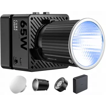 Ulanzi EC65 65W COB LED vaizdo šviesos studijos lempa su Bowens laikikliu, 2700K-6500K, CRI≥95, TLCI≥96, Bluetooth programėlės valdymas