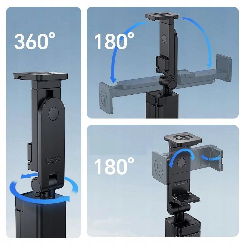 ULANZI SK-20 3-in-1 Travel Tripod Grip Stand Phone Holder, Smartphone
