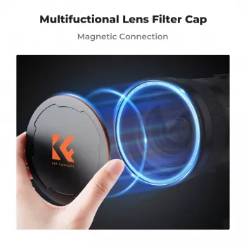 K&F Concept M-Cap magnetinis objektyvo dangtelis 86mm juodas