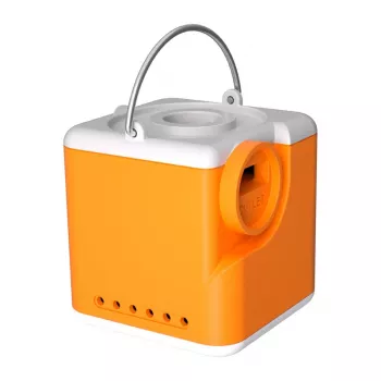 Flextail Nano Pump 5C1 nešiojamasis elektrinis siurblys su stovyklavimo žibintu, oranžinis