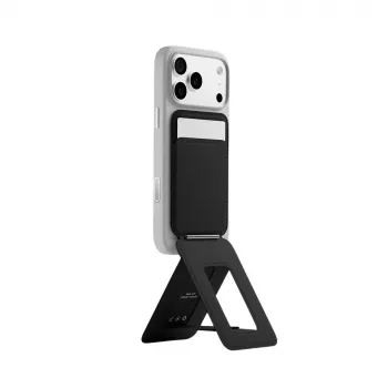 Moft Movas Snap Tripod – MagSafe magnetinė piniginė ir telefono stovas, juodas