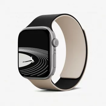 Moft Snap Duo laikrodžio dirželis, skirtas „Apple Watch“ (42/44/45/46/49 mm), baltas/juodas