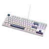 Machenike K500B-B87 Wired Mechanical Gaming Keyboard, 87-Key TKL, Red Switch, RGB Backlight, White
