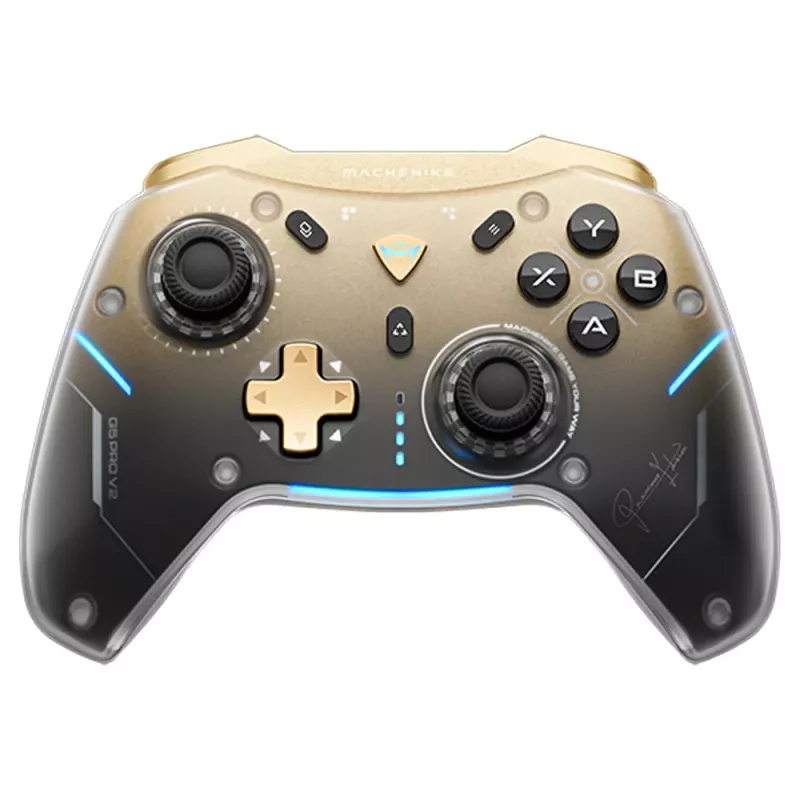 Machenike G5Pro Premium Edition Wireless Game Controller with Charging Dock - Black & Gold