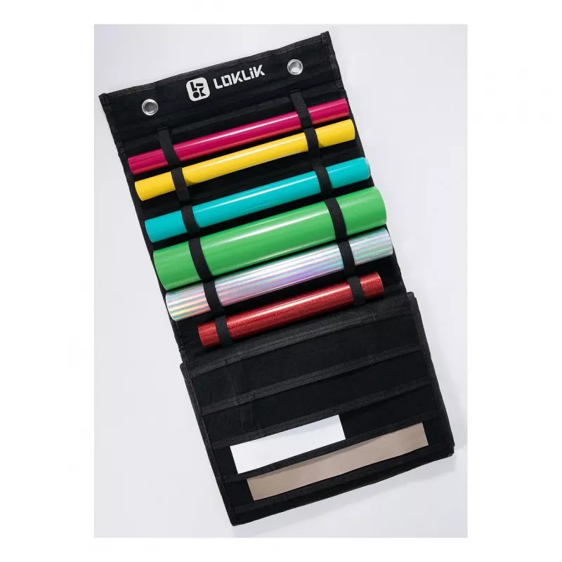 LOKLIK Vinyl Roll Holder – sieninis laikiklis 24 ritinėliams, juodas