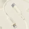 Dudao L7SF 2-in-1 USB-C / Lightning kabelis 100W 1,2 m smėlio spalvos