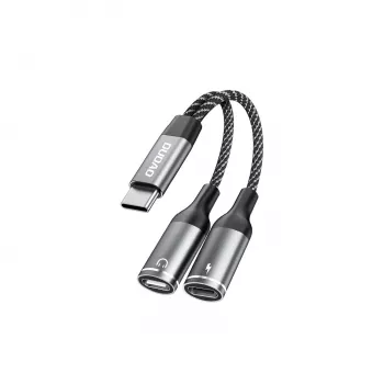 Dudao L13C+ 2-in-1 USB-C į USB-C adapteris su garsu ir įkrovimu